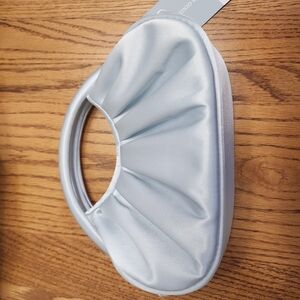 Antonio Melani Brand New Light Blue Satin Clutch Handbag